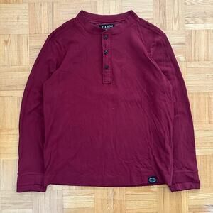 Filson henley double cloth pullover shirt Size Medium Maroon